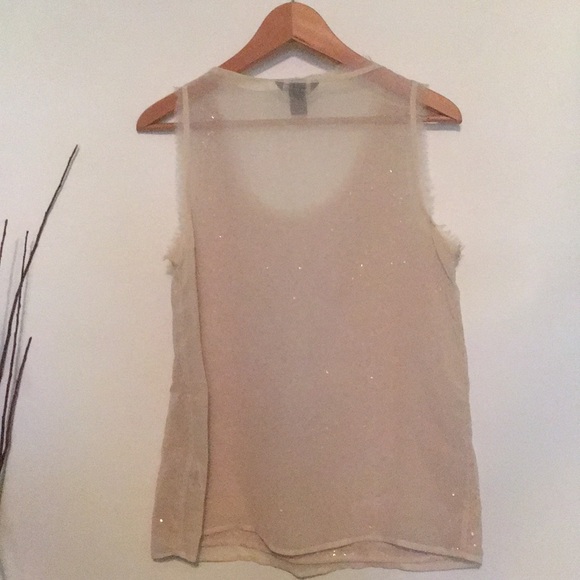H&M Ivory Sequin Top - Picture 3 of 3